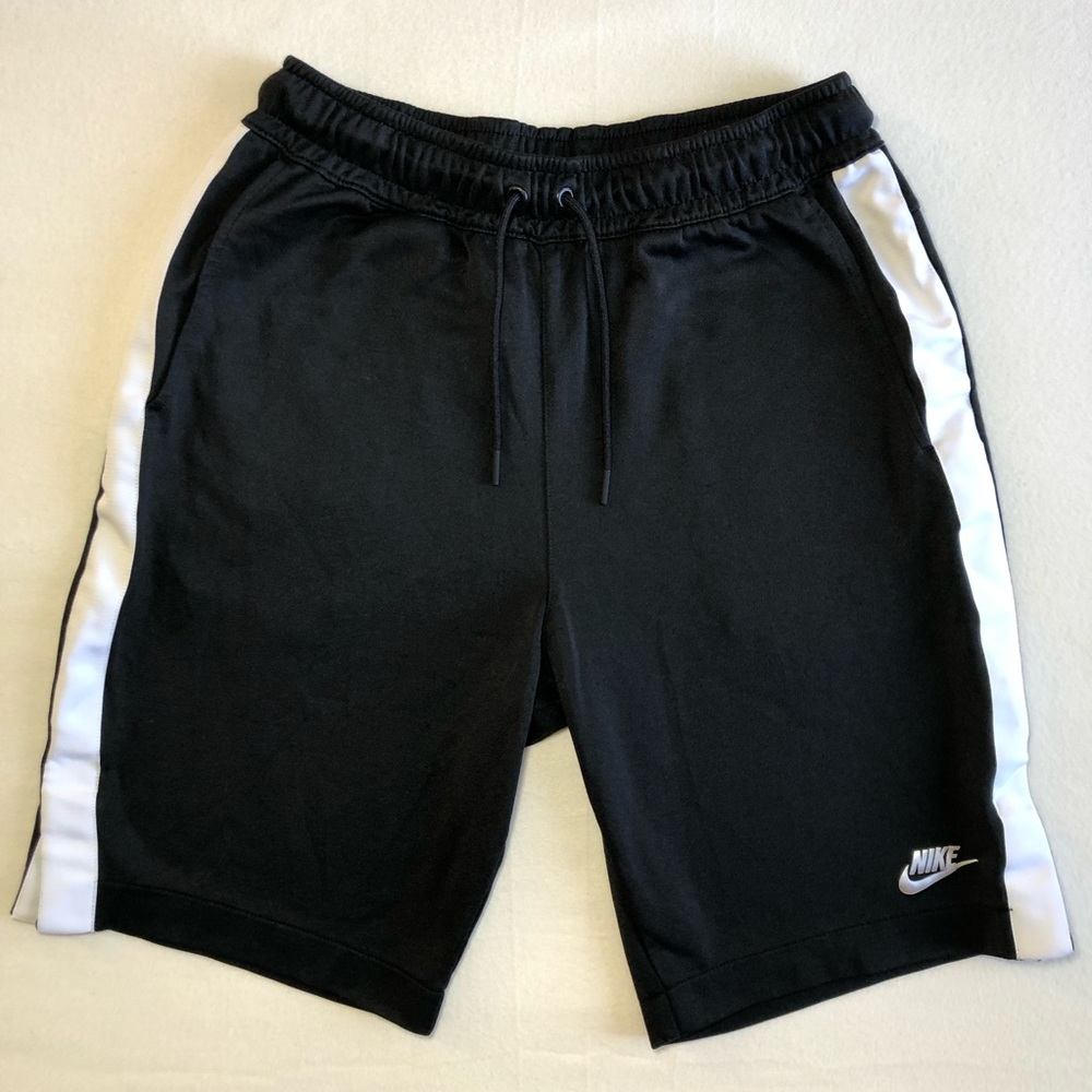 NIKE Men’s Black White Tribute Poly Track Short Size Medium